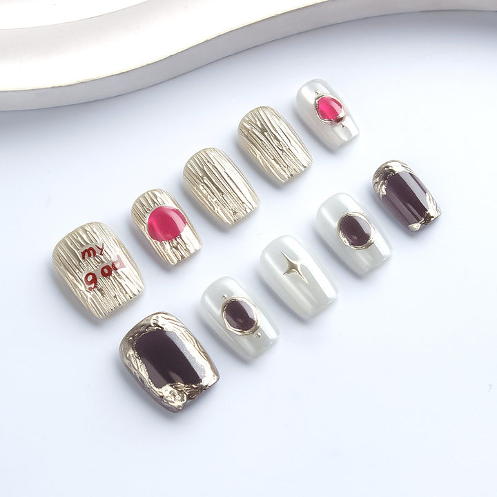 Decorative Luxury Press-On Nail Art Stornfield