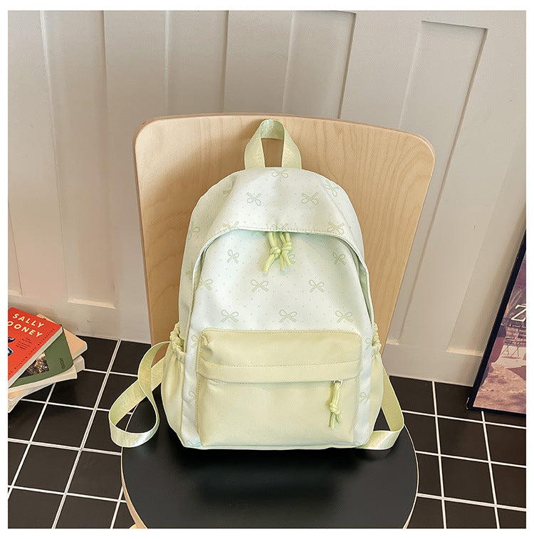 Cute everyday backpack with embroidered bows Stornfield