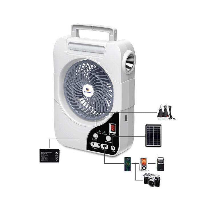 Unisex Portable Fan with Solar Panel Stornfield