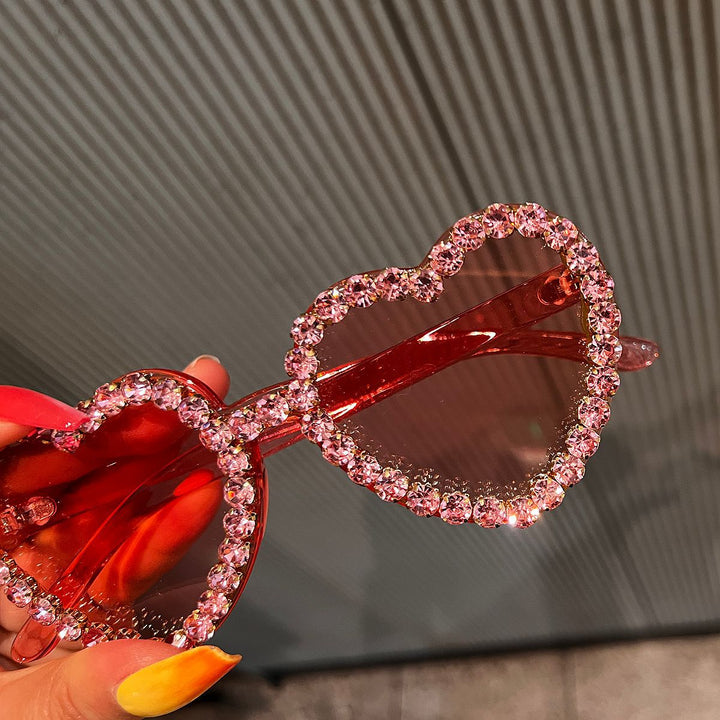 Women's Heart-Shaped Sunglasses with Rhinestone Decoration Stornfield