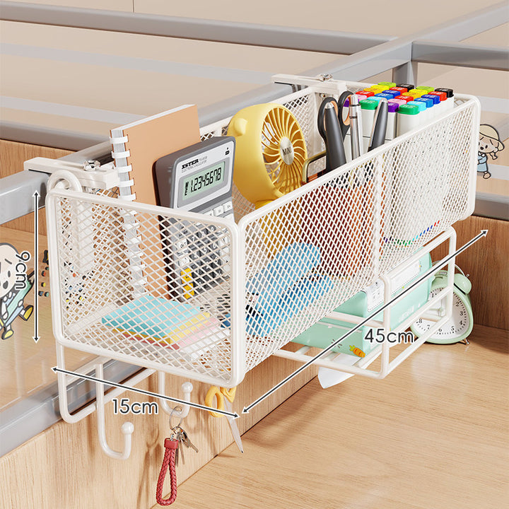 Mesh Partition Clamp Hanging Desk Organizer Basket