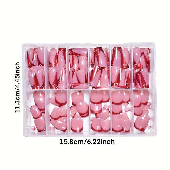 Heart-Design Press-On Nail Art Stornfield