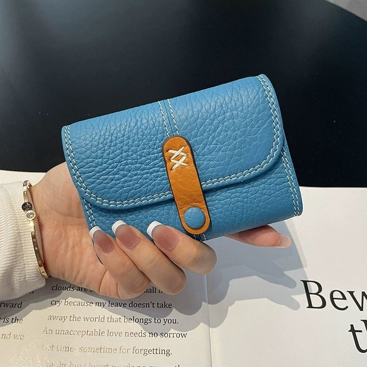 Textured Leather Tri-Fold Wallet Stornfield