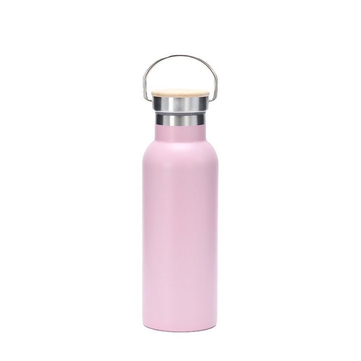 Women's insulated stainless steel drinking bottle with wooden lid Stornfield