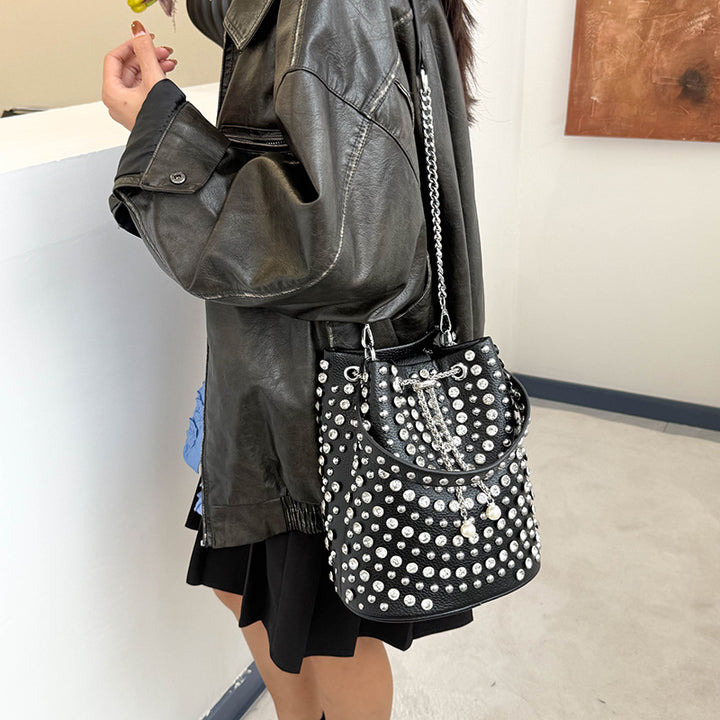 Embellished Bucket Tote Bag
