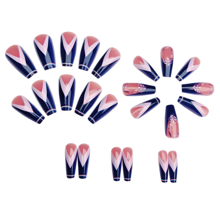 Elegant Artificial Nails with Floral Accents Stornfield