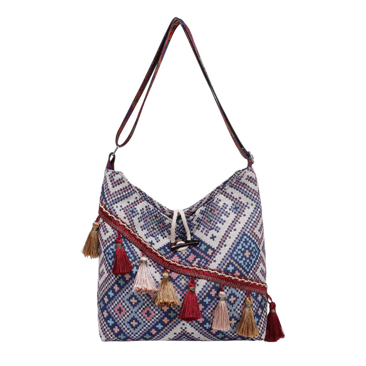 WoEthnic Patterned Flap Hobo Bag Stornfield