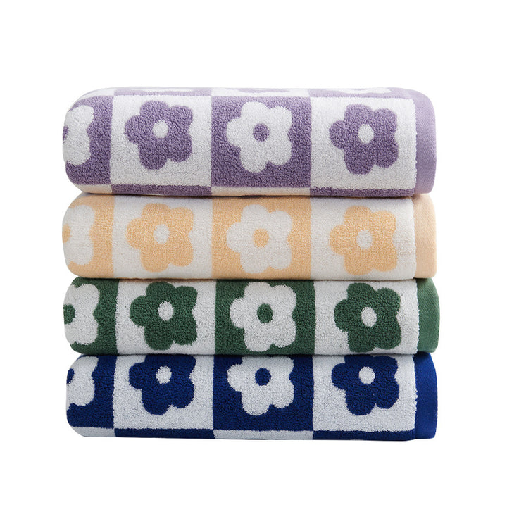 Women's Luxurious Terry Bath Towel with Floral Pattern Stornfield