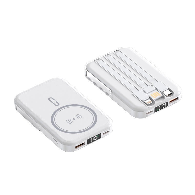 Portable induction power bank with integrated stand and multiple connections Stornfield