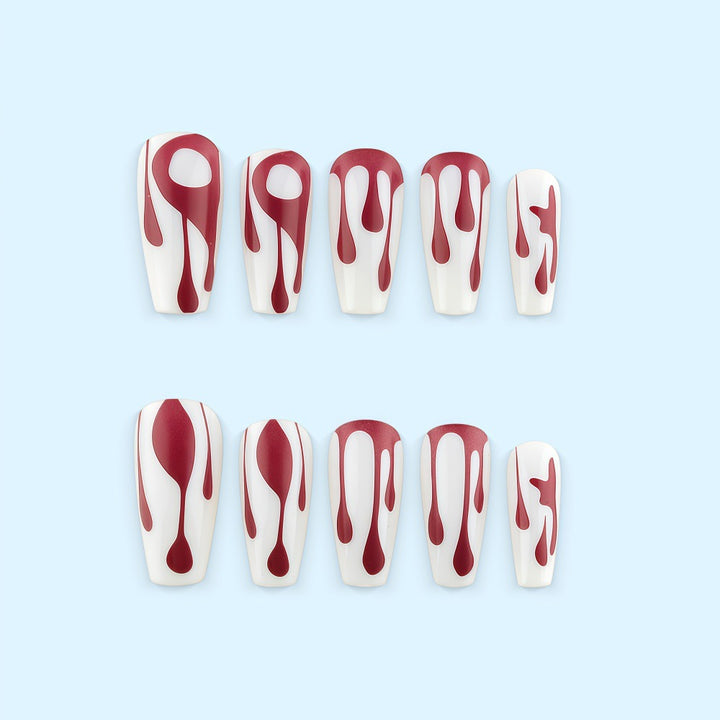 Creative drop design artificial nails Stornfield