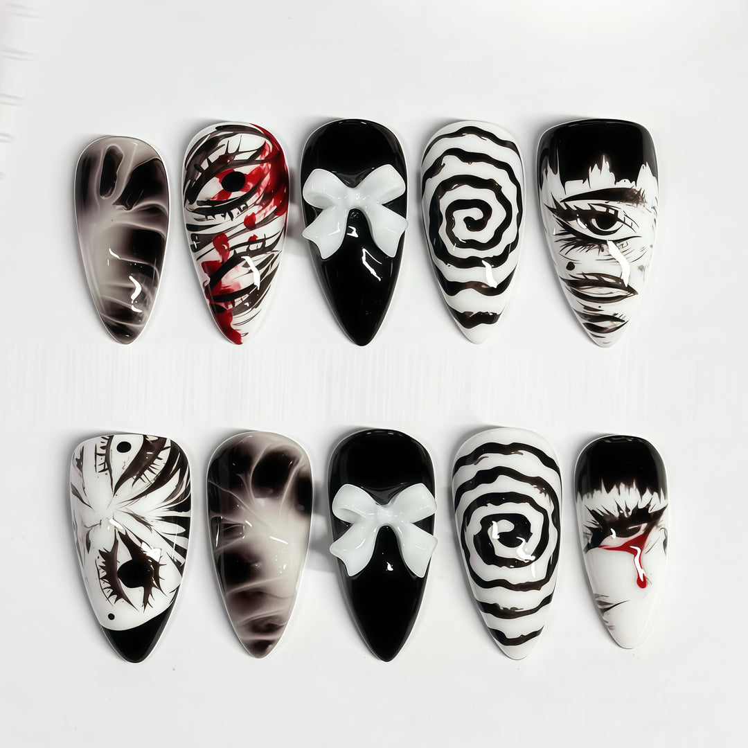 Artistic Graphic Press-On Nail Set
