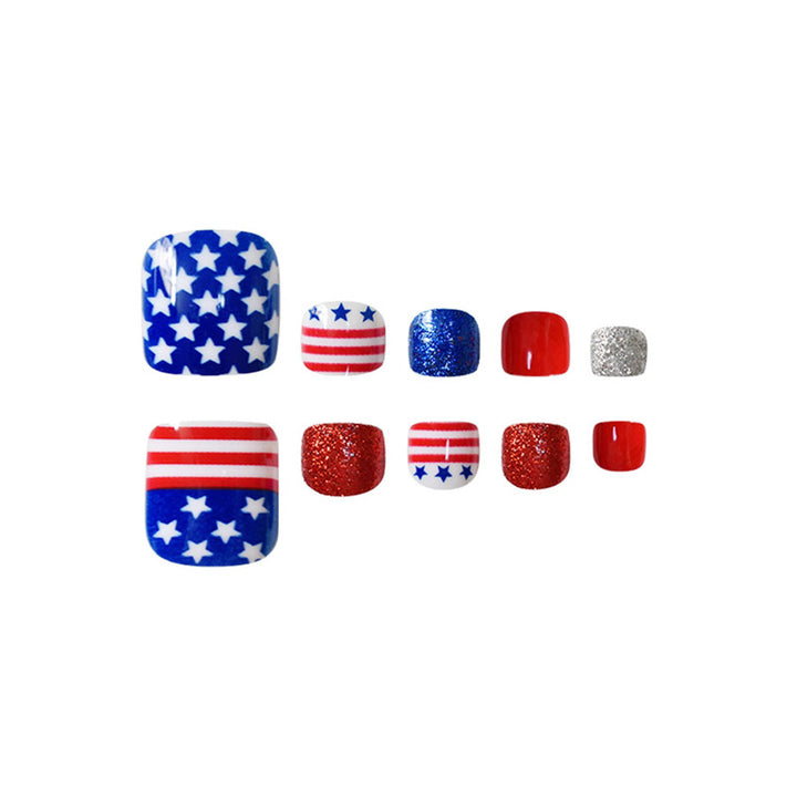 Patriotic Themed Press-On Nail Art Stornfield