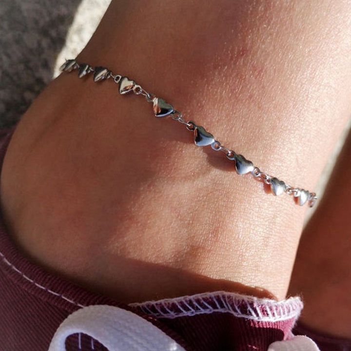 Heart-Inspired Chain Anklet Stornfield