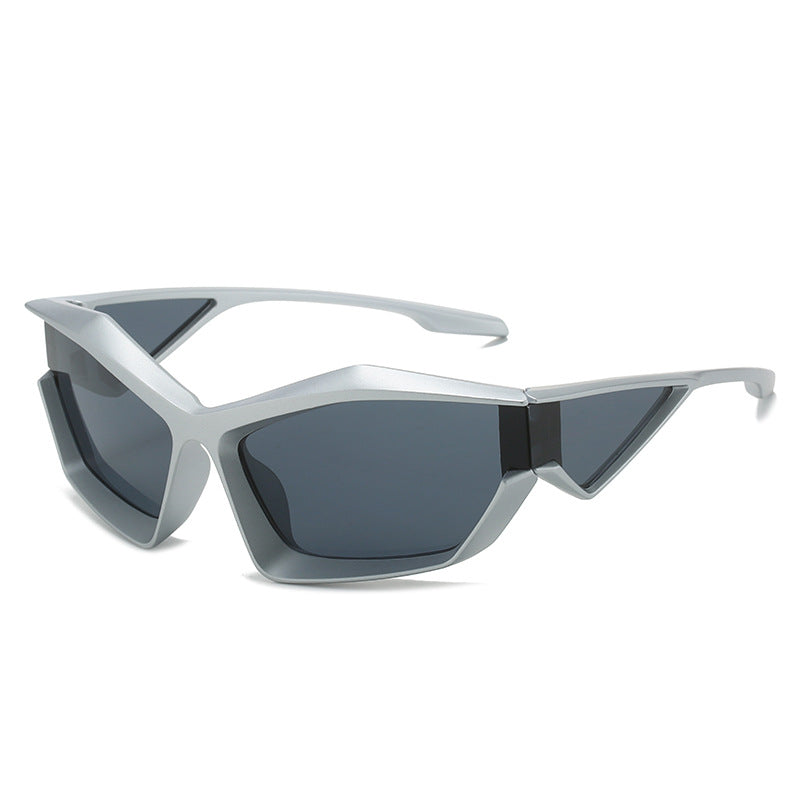 Women's sporty performance sunglasses with modern geometry frame Stornfield