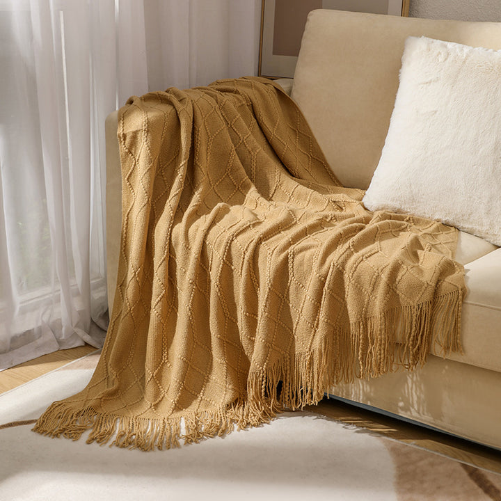 Ladies stylish throw blanket with textured design Stornfield