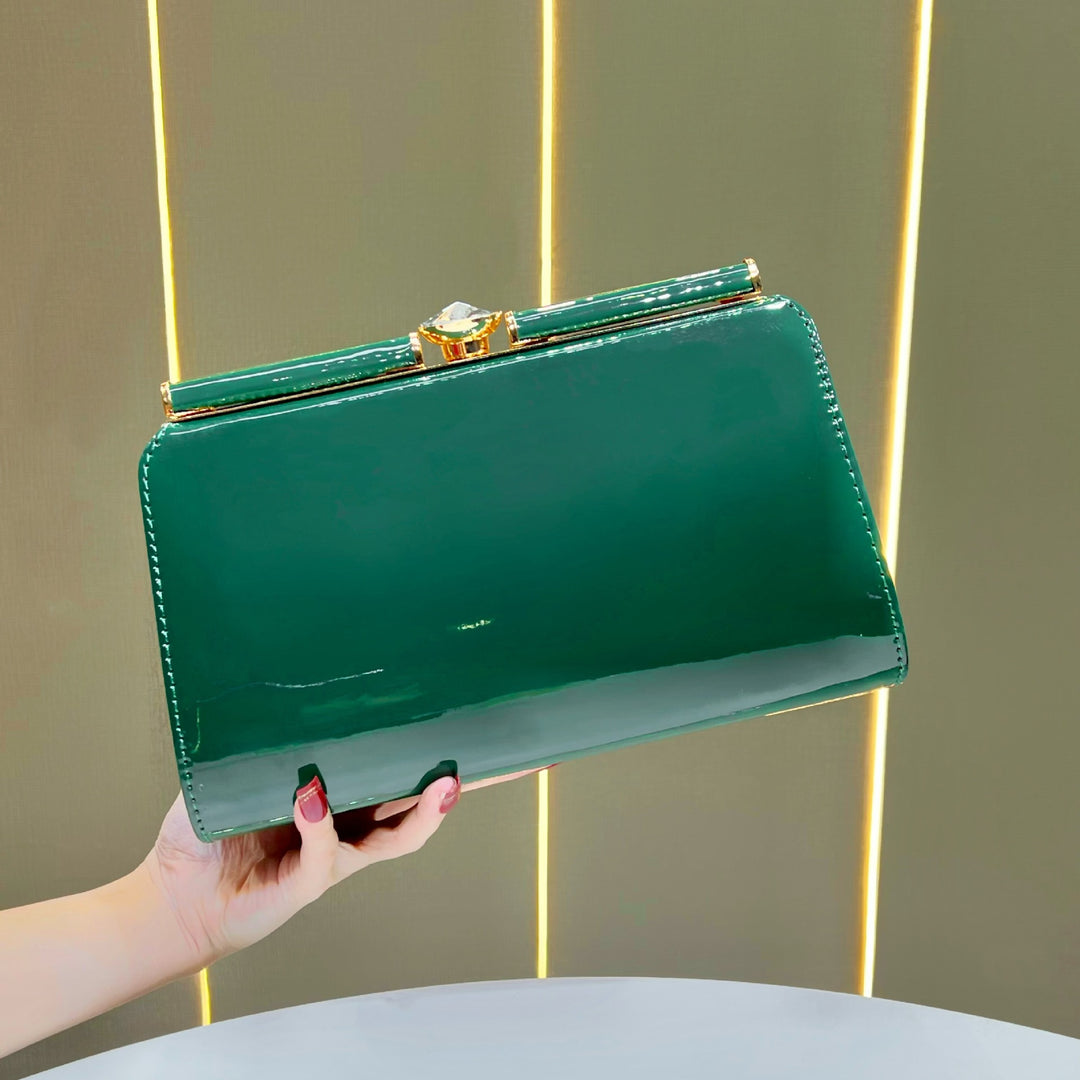 Elegant Patent Leather Evening Clutch