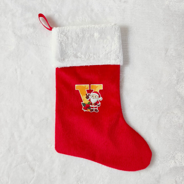 Festive Christmas stocking with customizable design