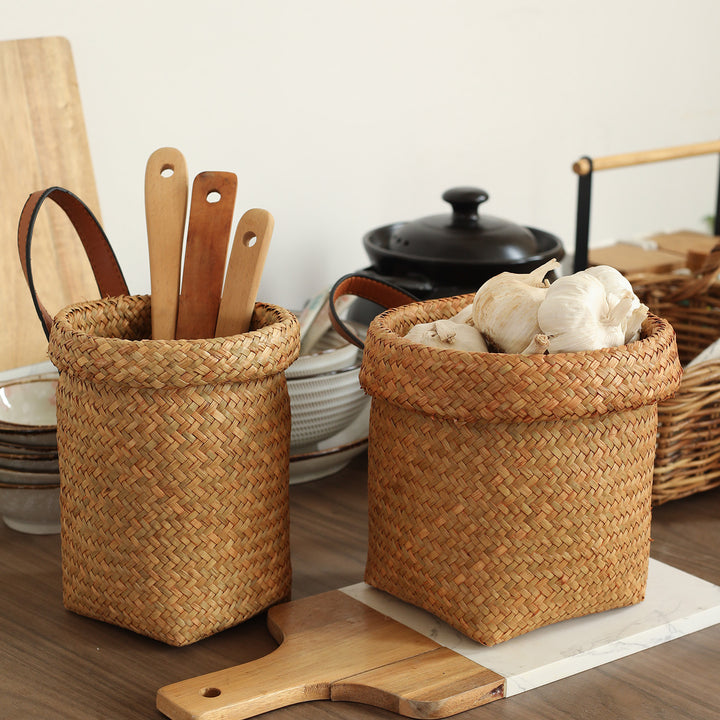 Unisex Handwoven Decorative Basket with Practical Handles Stornfield