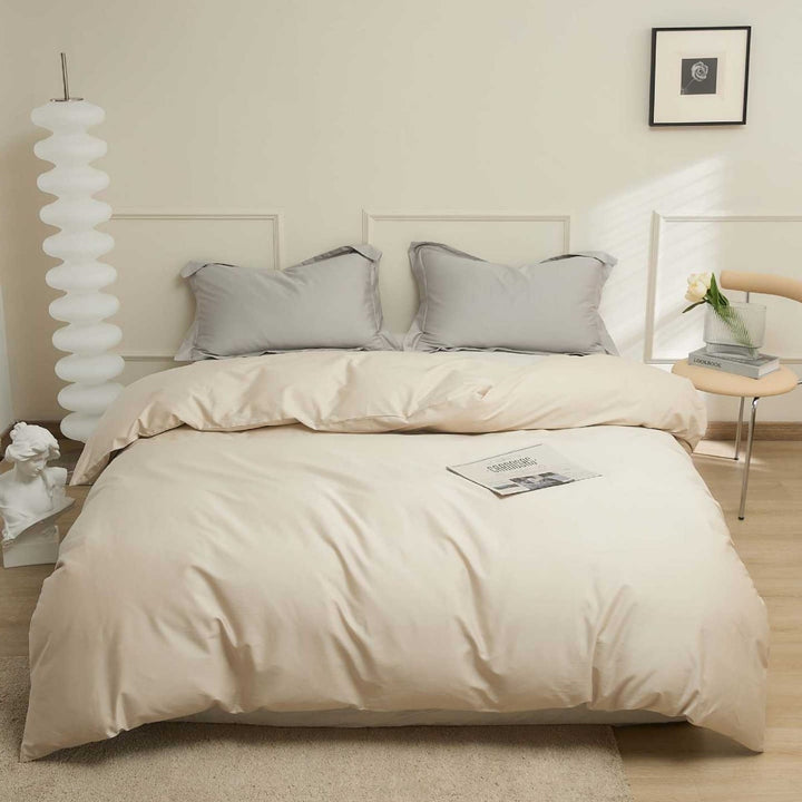 Luxury Breathable Cotton Duvet Cover Set with Pillow Shams
