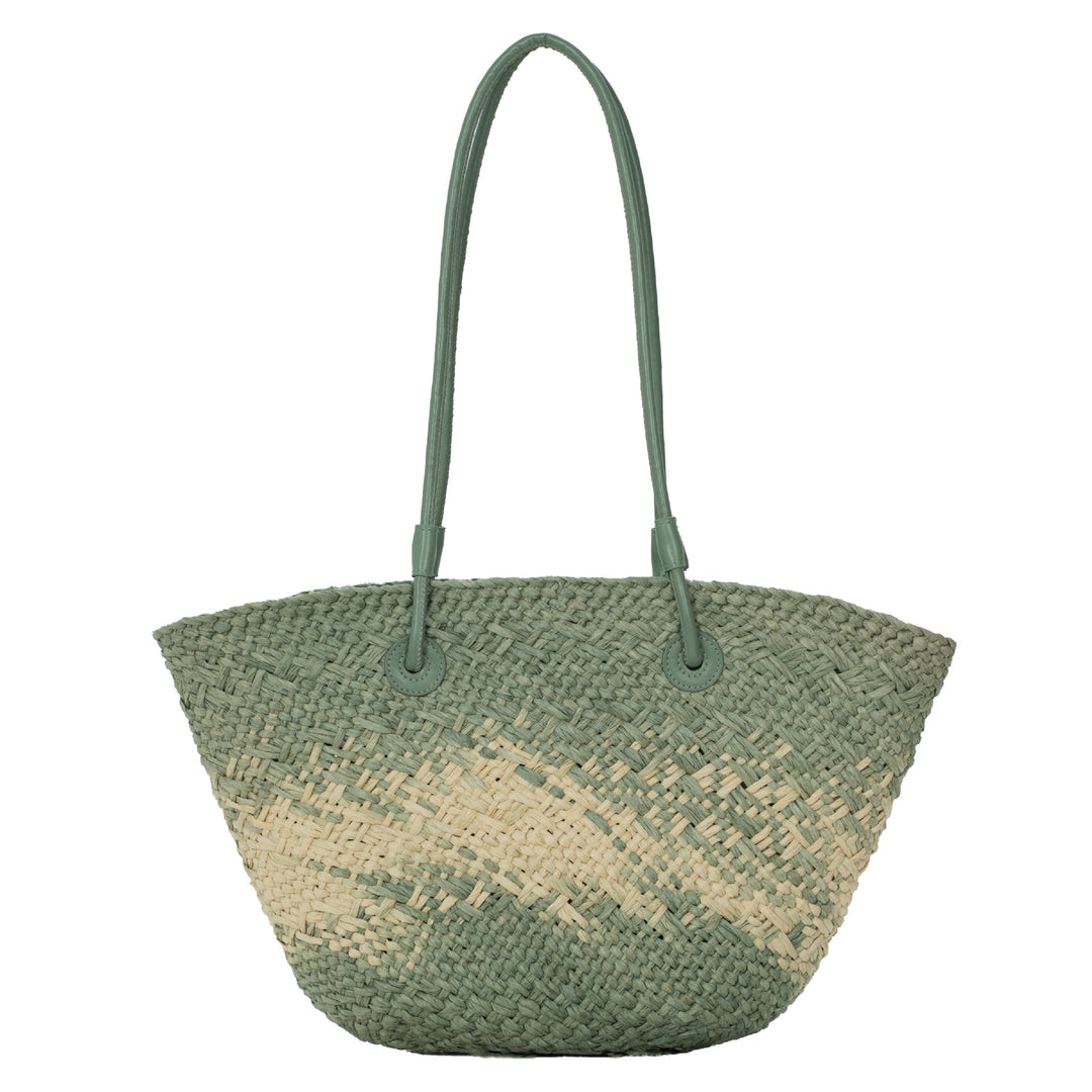 Elegant Rattan-Style Handbag with Double Handle Stornfield
