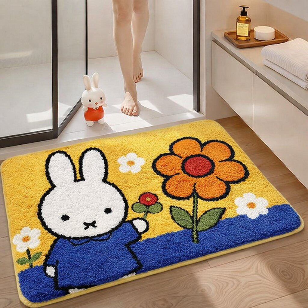 Cute Bear-Themed Bath Mat