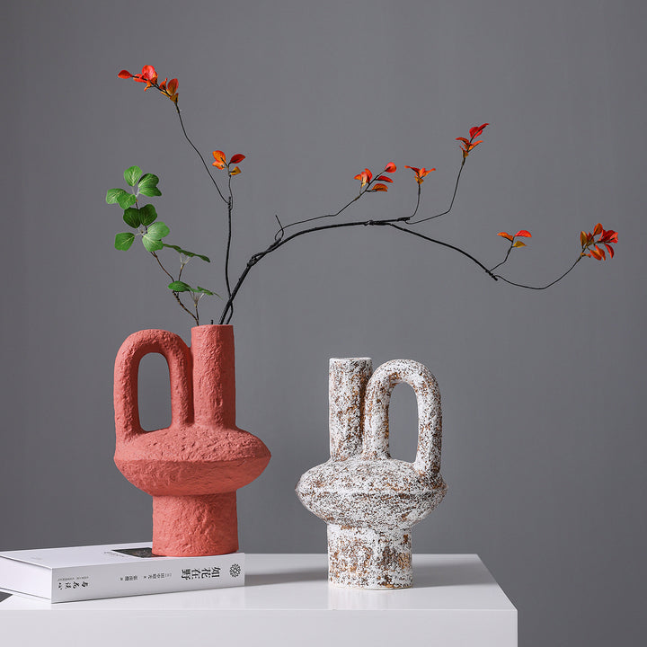 Abstract Shaped Decorative Ceramic Vase