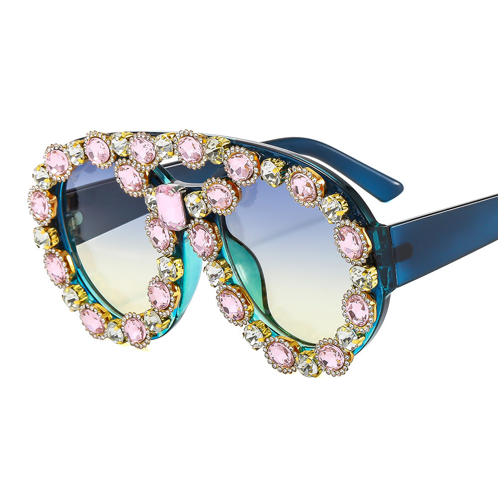 Ladies Glamorous Statement Sunglasses with Eye-Catching Crystal Frame Stornfield
