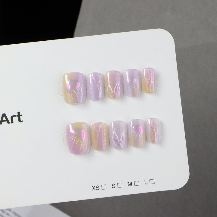 Premium Marble Press-On Nail Art Set Stornfield