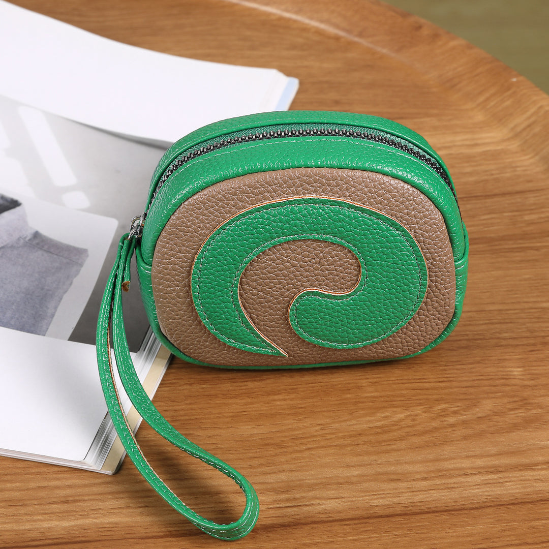 Textured Zip-Around Coin Pouch