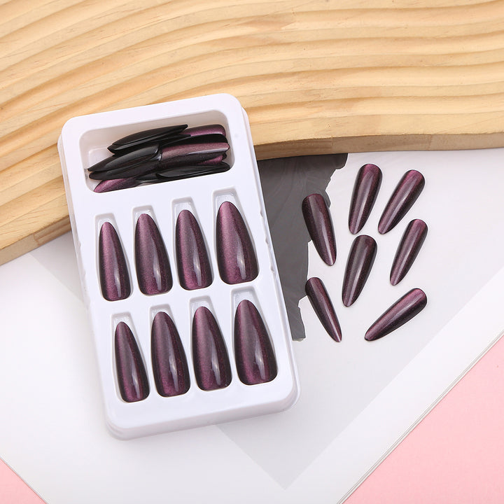 Premium Stiletto Press-On Nail Set with Reflective Finish Stornfield