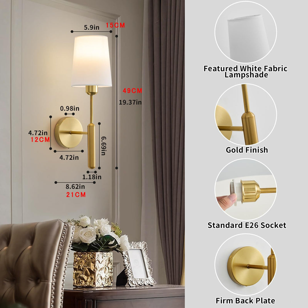 Adjustable Fabric Wall Sconce