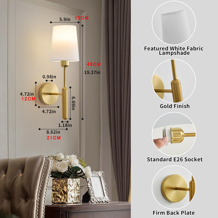 Adjustable Fabric Wall Sconce