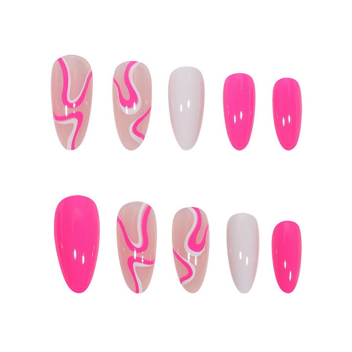 Abstract Swirl Design Press-On Nails Stornfield