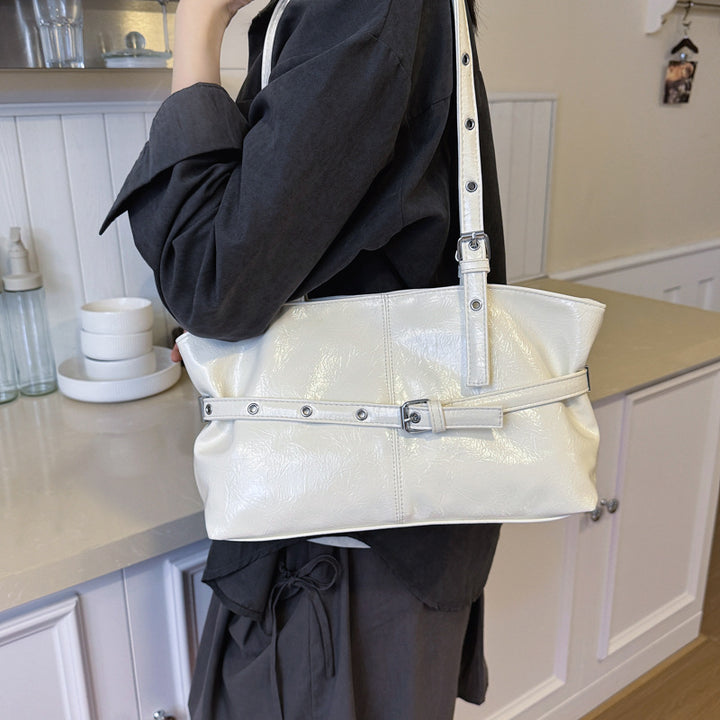 Glossy Patent Leather Tote Bag