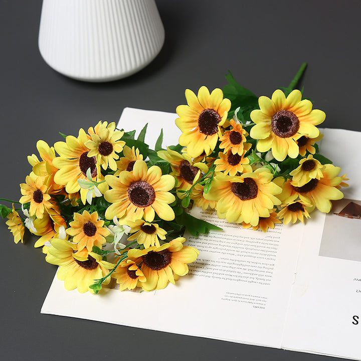 Decorative Faux Sunflower Bouquet for Home Display