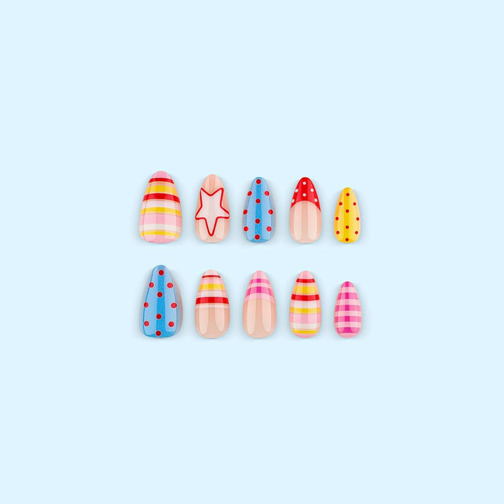 Creative Nail Art Set with Colorful Patterns Stornfield