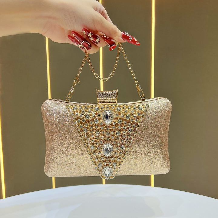 Glamorous Rhinestone-Studded Evening Clutch