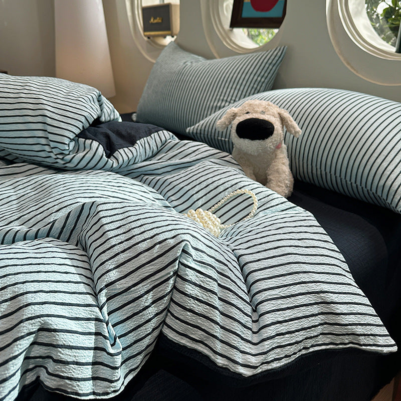Striped Soft Cotton Bedding Set