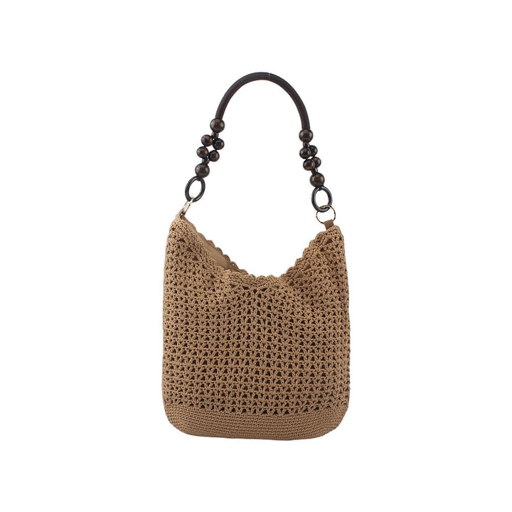 Handcrafted bag with wooden handles Stornfield