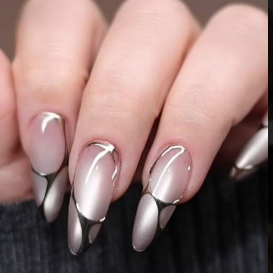 Premium Stiletto Nail Art Set with Chrome Accents Stornfield