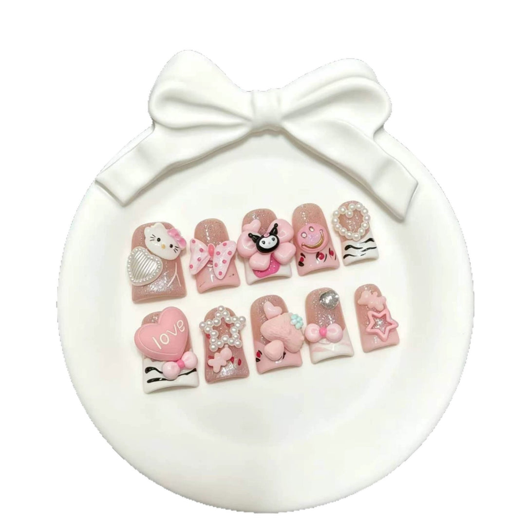 Whimsical Decorative Press-On Nail Set