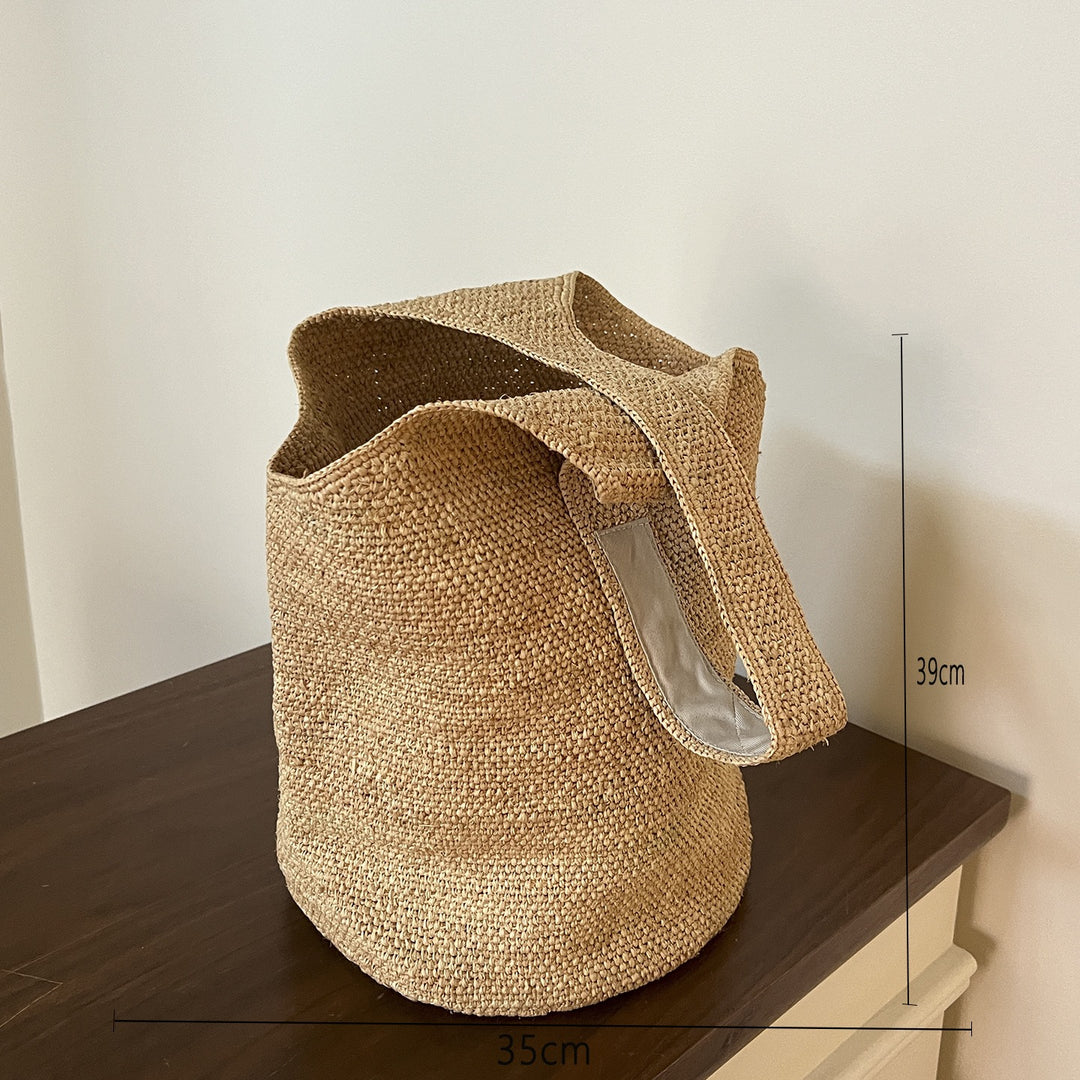 Handmade basket bag with braided handle Stornfield