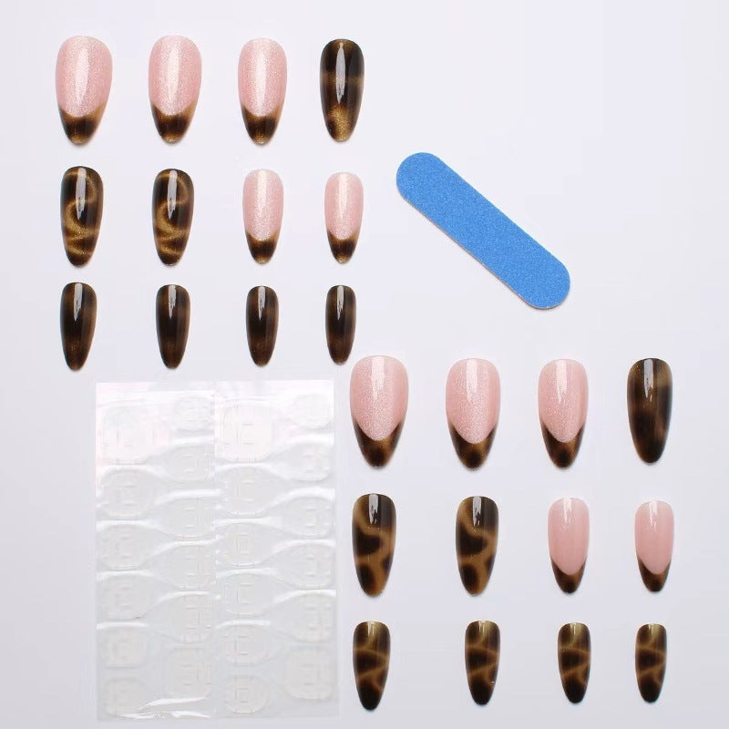 Artifical nails with elegant tortoiseshell tips Stornfield