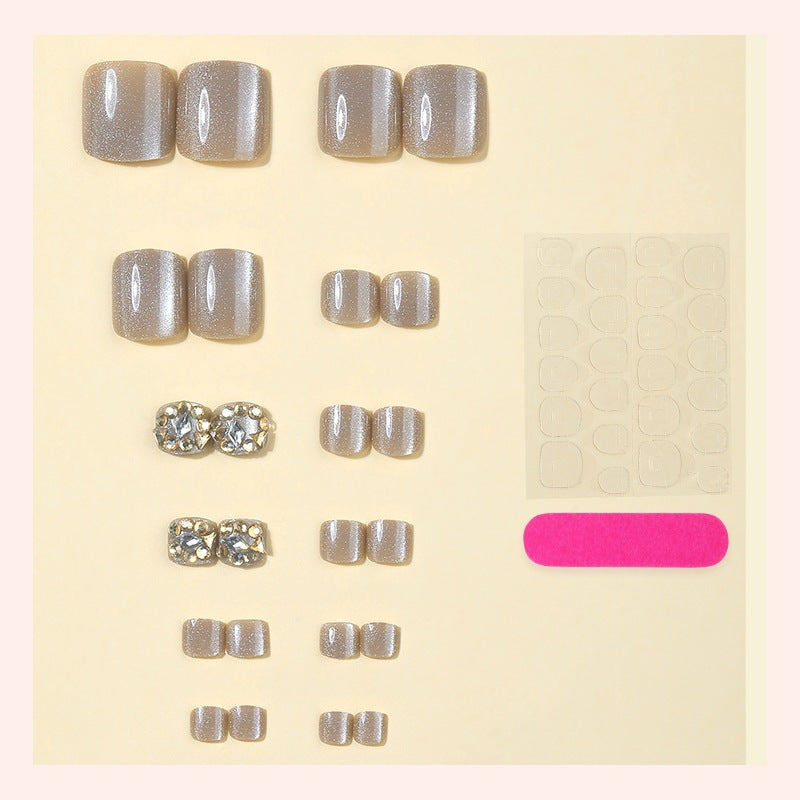 Artificial nail set with luxurious 3D decorations and elegant style elements Stornfield