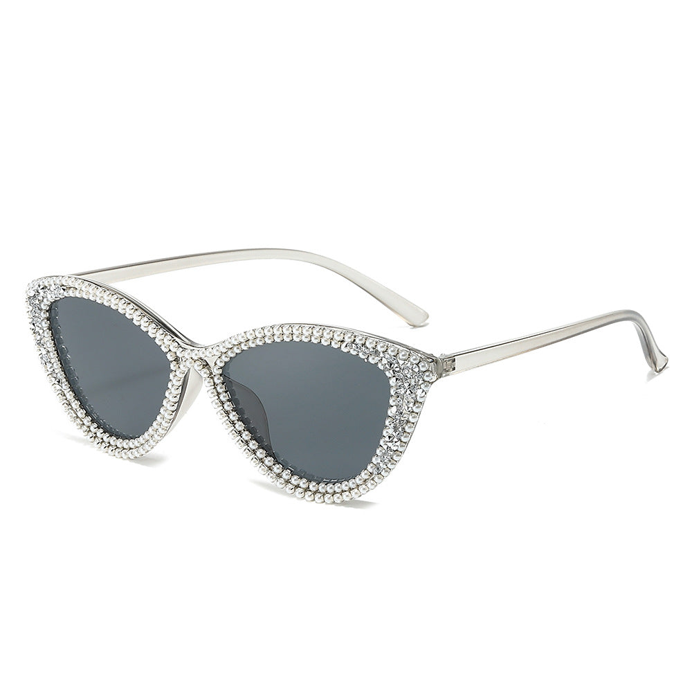 Glamorous Rhinestone-Embellished Cat-Eye Sunglasses Stornfield