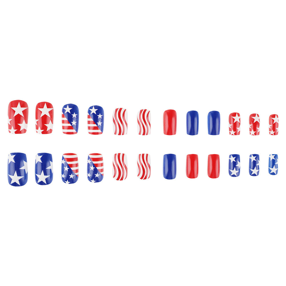 Patriotic Themed Press-On Nails Stornfield