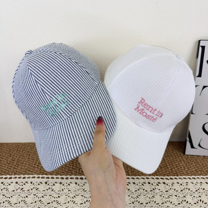 Women's Striped Embroidered Baseball Cap Stornfield