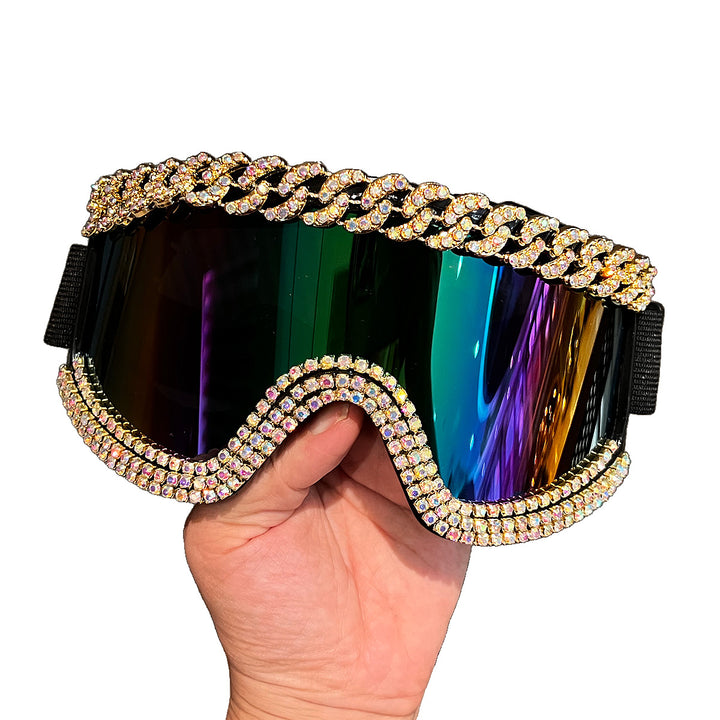 Women Ski Goggles with Glamorous Crystal Frame Stornfield