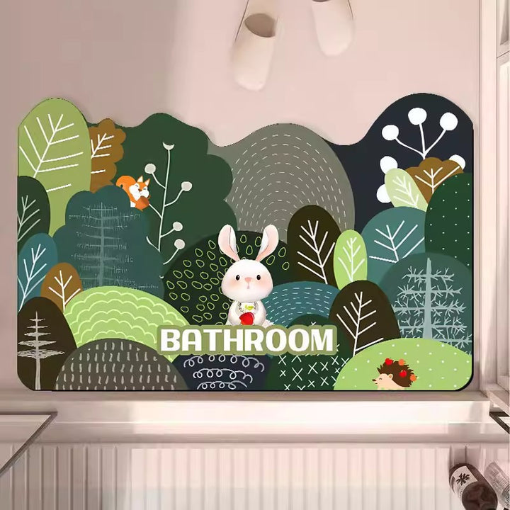 Vintage Farm-Themed Plush Area Rug