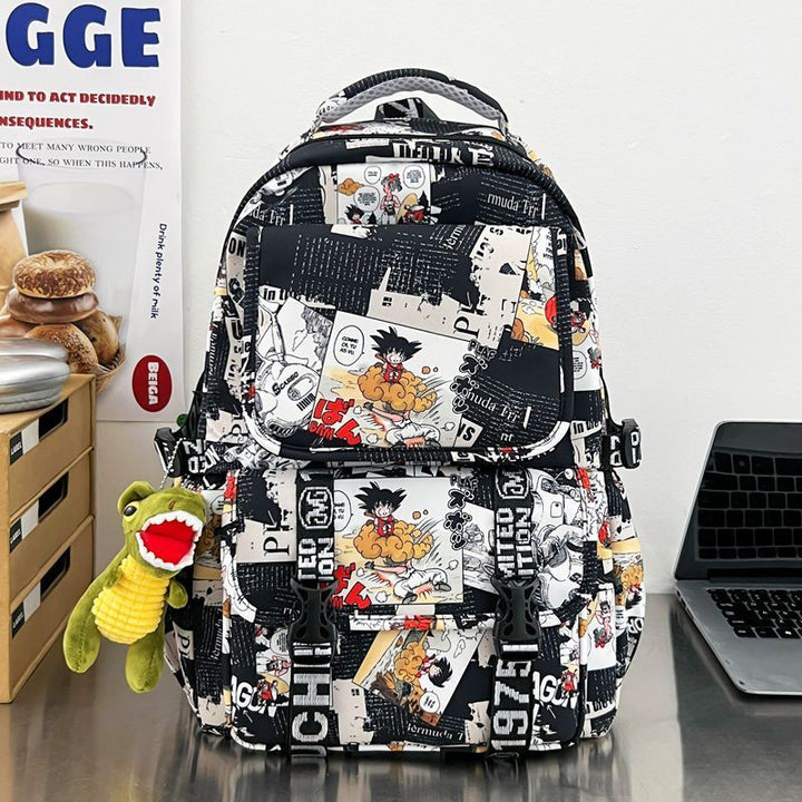 Backpack in Comic Design with Soft Plush Pendant Stornfield